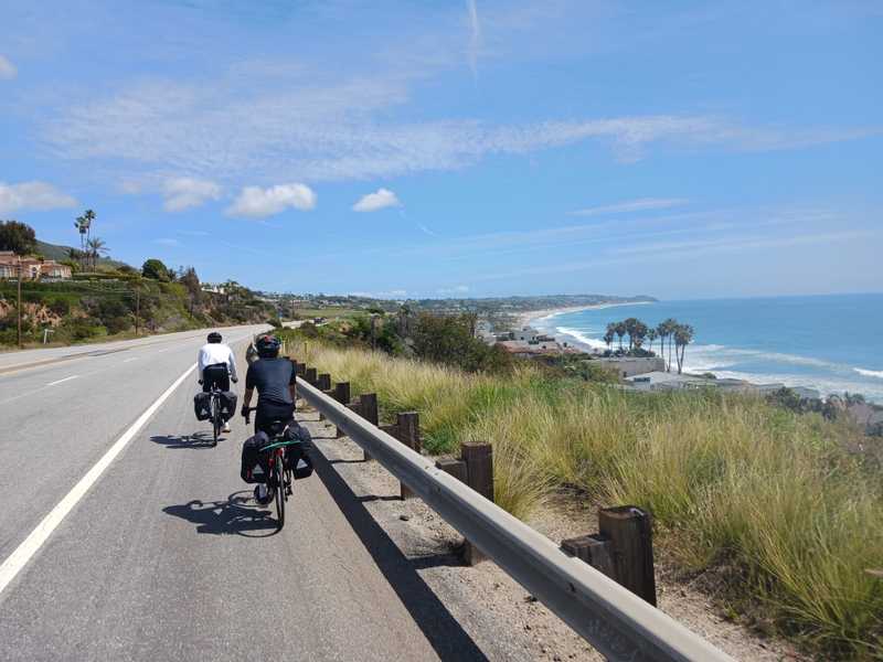 Biking down the Pacific Coast Highway through Malibu. Photo by Elliot Klein.