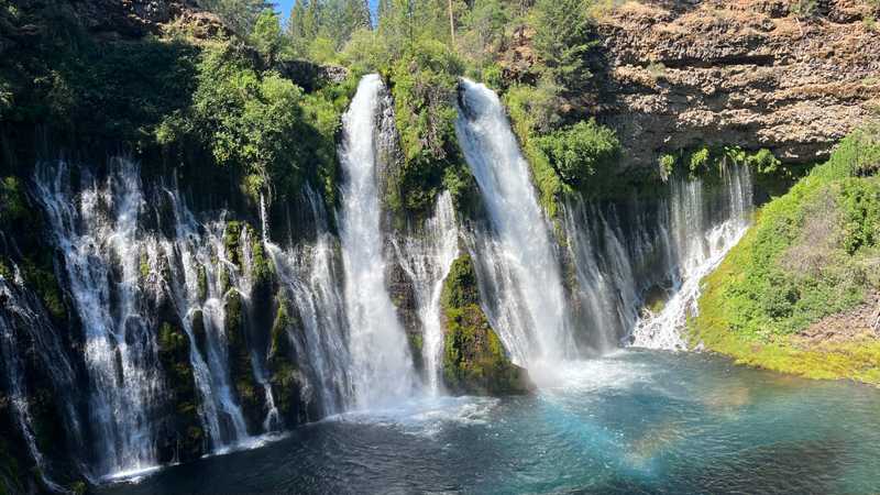 Burney Falls, a 129-foot waterfall just off the PCT