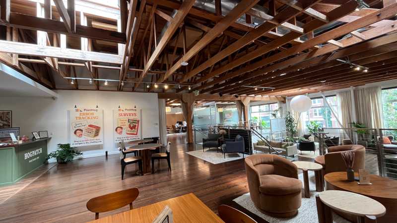 The coworking space we work out of in the Dogpatch (sponsored by PostHog, thanks PostHog!)