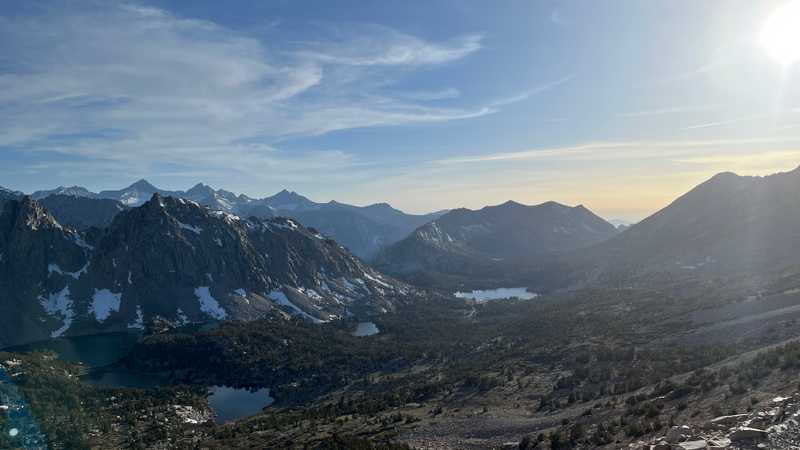 The view from the top of Kearsarge Pass