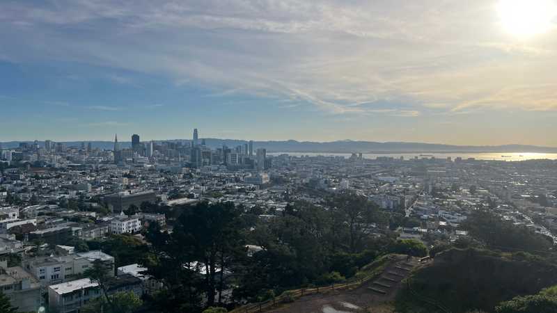 The view from Corona Heights, en route from Cole Valley to the Dogpatch