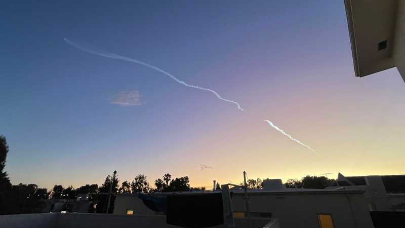 The SpaceX launch out of Vandenberg on April 1, visible from the roof of Midvale Manor