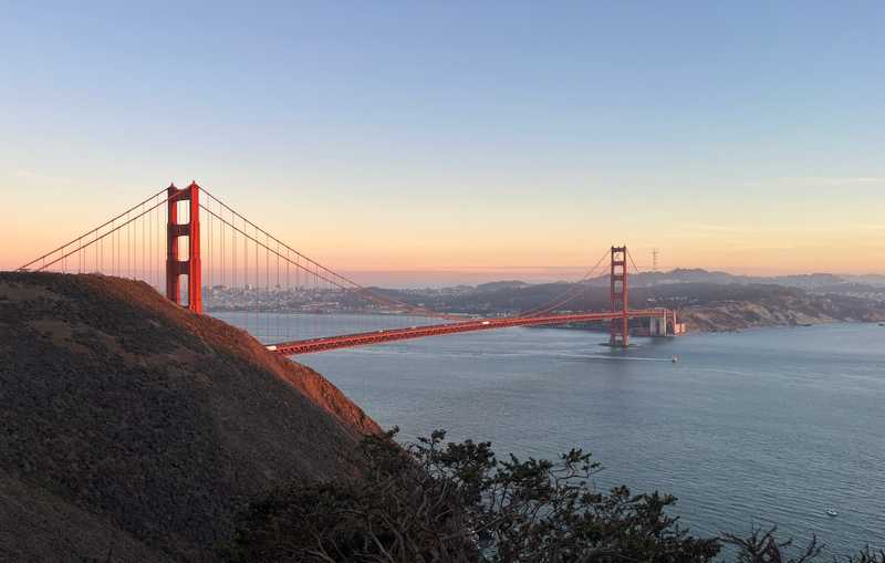 An evening ride up to Hawk Hill